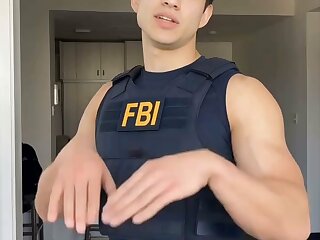 Watch this cute FBI twink in his uniform.
