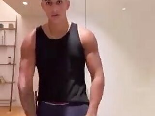 Alpha verbal str8 fit hot guy flex wanks cums fit str8